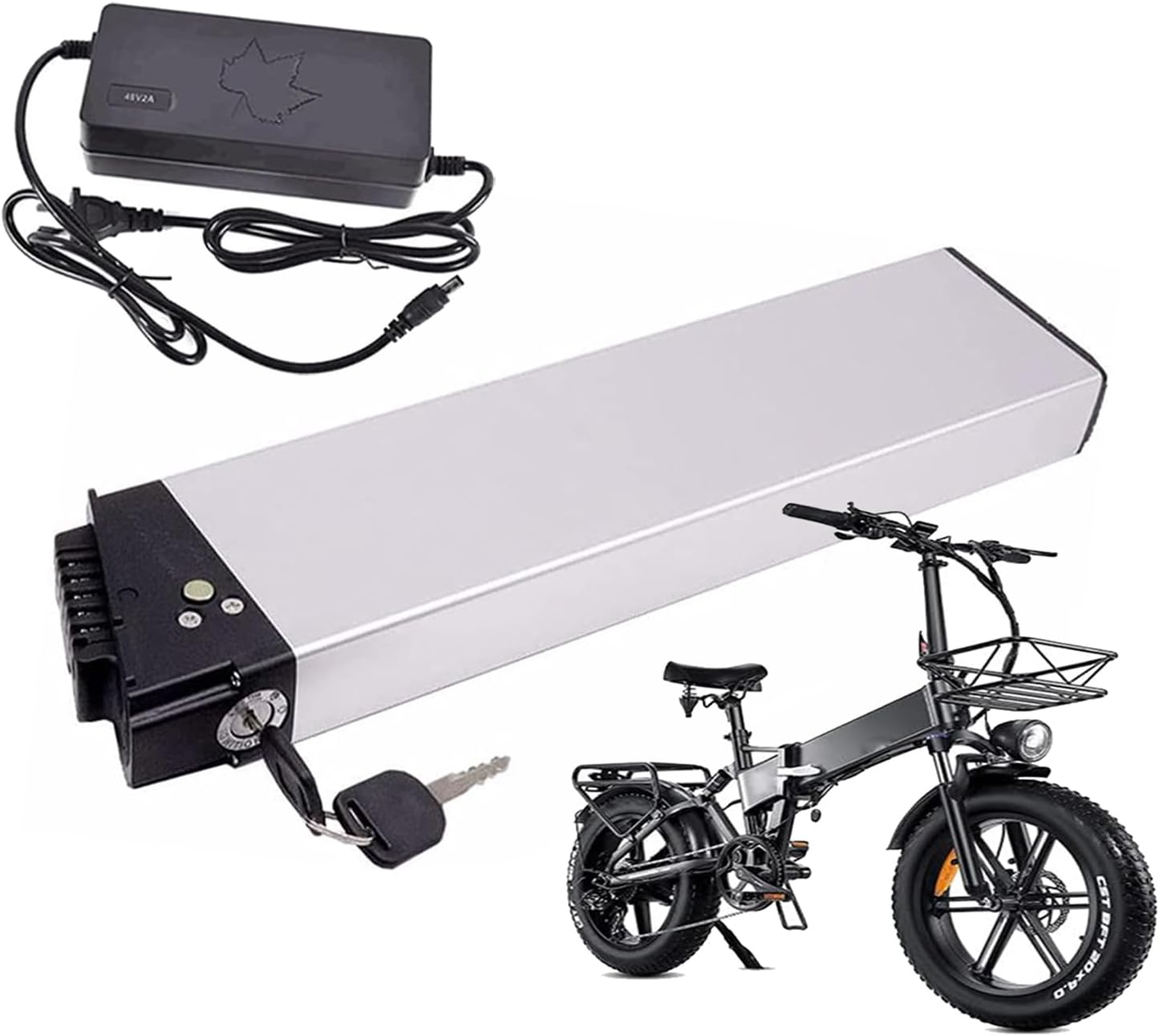 36V Ebike Battery 36V 8Ah 10Ah 12.5Ah 15Ah 17.5Ah Folding Electric Bike Lithium Battery 36V Folding Bike Battery for 0-650W Motor,410mm,36V 8Ah